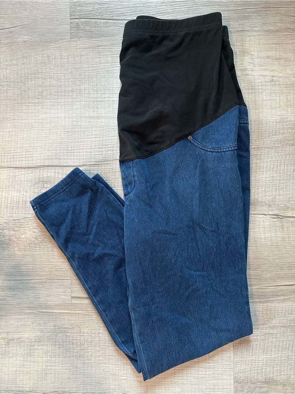 Time and Tru Blue Denim-Look Jeggings